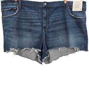 Abercrombie & Fitch Womens Plus Size 24 High Rise Denim The Cutoff Short NWT